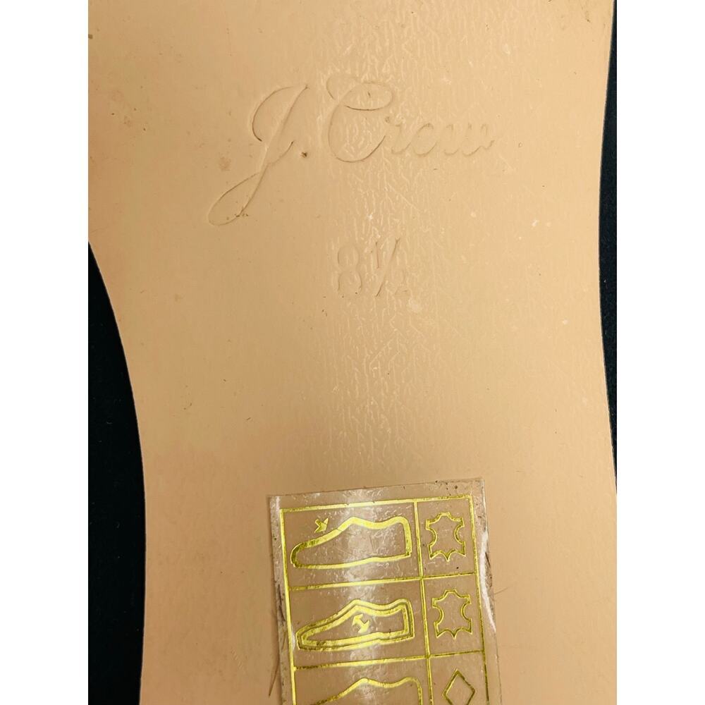 J Crew women’s Pointed toe black suede flats with crystal buckle size 8.5 - Picture 8 of 10